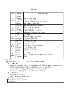 Giáo án Lớp 3 Tuần 1-10 chuẩn