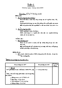 Giáo án Lớp 3 Tuần 1 Năm học: 2009-2010