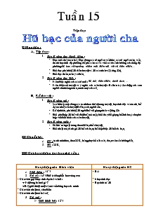 Giáo án Lớp 3 Tuần 15 Năm 2004-2005