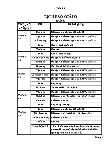 Giáo án Lớp 3 Tuần 18 - Võ Thị Thu Hiền - Trường TH Đức Long I