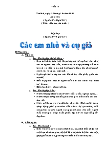 Giáo án Lớp 3 Tuần 8 Năm 2004-2005