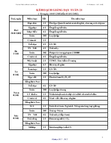 Giáo án Lớp 3A2 Tuần 21 Trường Tiểu học Kông Lơng Khơng