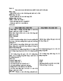 Giáo án Toán Lớp 3 Tuần 13- 16