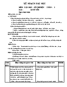 Môn: Tập đọc - Kể chuyện Tuần 2 - Bài: Ai có lỗi