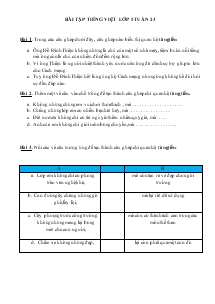 Bài tập Tiếng Việt Lớp 5 Tuần 23