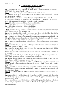 Các bài toán chọn lọc Lớp 4+5 - Phạm Văn Đại
