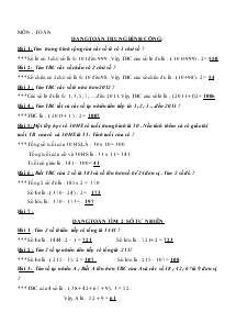 Các bài toán OLIMPIC Lớp 5