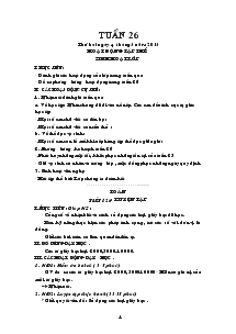 Giáo án Lớp 3 Tuần 26 - Đỗ Thị Hương