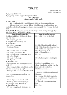 Giáo án Lớp 5 Tuần 31 - Cô Huệ