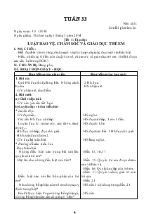 Giáo án Lớp 5 Tuần 33 - Cô Huệ