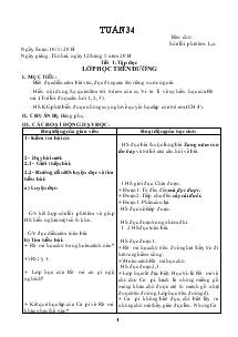 Giáo án Lớp 5 Tuần 34 - Cô Huệ