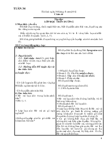 Giáo án Lớp 5 Tuần 34 Năm 2011 - 2012
