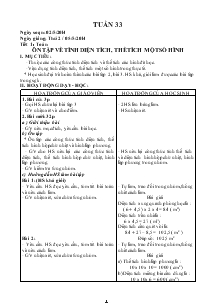 Giáo án Lớp 5 Tuần thứ 33