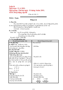 Giáo án Lớp 5A Tuần 31 Năm 2010-2011