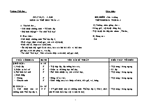 Giáo án môn Thể dục Lớp 5 chuẩn