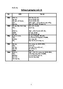 Giáo án Tiếng Việt Lớp 3 Tuần 20 Trường Tiểu Học Hanh Thông