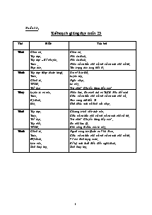 Giáo án Tiếng Việt Lớp 3 Tuần 23 Trường Tiểu Học Hanh Thông
