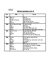 Giáo án Tiếng Việt Lớp 3 Tuần 29 Trường Tiểu Học Hanh Thông