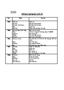Giáo án Tiếng Việt Lớp 3 Tuần 30 Trường Tiểu Học Hanh Thông