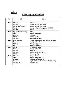 Giáo án Tiếng Việt Lớp 3 Tuần 34 Trường Tiểu Học Hanh Thông