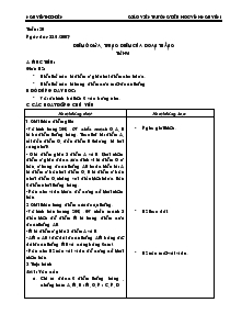 Giáo án Toán Tuần 20 - Nguyễn Thị Hiền