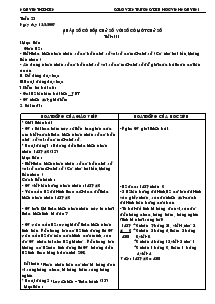 Giáo án Toán Tuần 23 - Nguyễn Thị Hiền