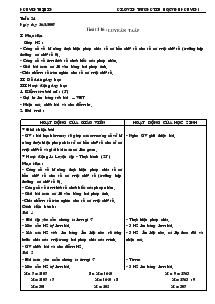 Giáo án Toán Tuần 24 Trường Tiểu Học Vĩnh Nguyên 1