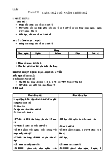 Giáo án Toán Tuần 27 Trường Tiểu Học Vĩnh Nguyên 1