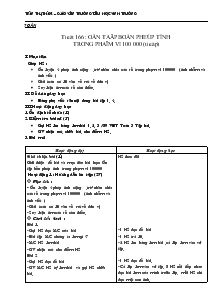 Giáo án Toán Tuần 34 Trường Tiểu Học Vĩnh Nguyên 1