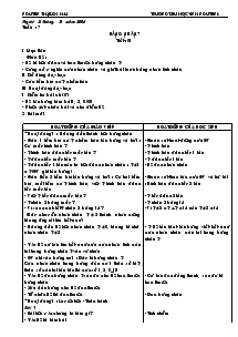 Giáo án Toán Tuần 7 Trường Tiểu Học Vĩnh Nguyên 1