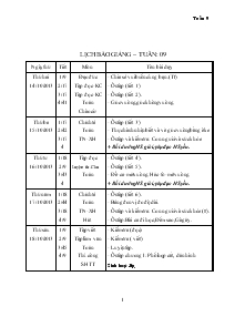 Giáo án Tuần 9 Lớp 3 - Đặng Văn Thanh