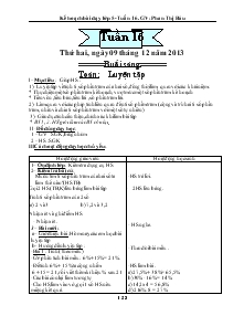 Kế hoạch bài dạy Lớp 5 Tuần 16 - Phan Thị Báu