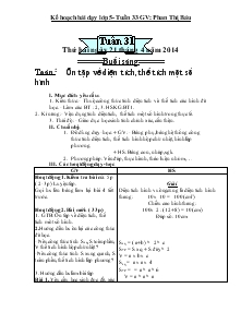 Kế hoạch bài dạy lớp 5 Tuần 33 - Phan Thị Báu