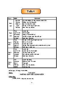 Kế hoạch bài dạy Lớp 5A Tuần 4