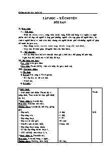 Kế hoạch bài dạy môn Tập đọc Lớp 3A Tuần 16
