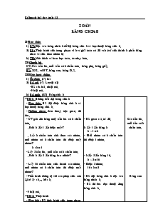 Kế hoạch bài dạy môn Toán Lớp 3A Tuần 12