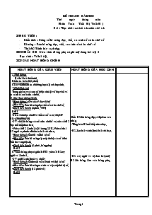 Kế hoạch bài dạy Tuần 1 - Lớp 3 Năm học: 2005 - 2006