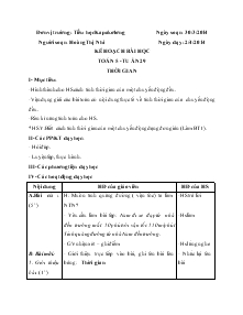 Kế hoạch bài học Toán 5 - Tuần 29: Thời gian