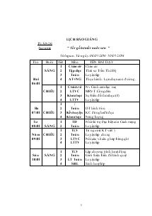 Lịch báo giảng Lớp 5 Tuần 20 (Từ ngày: 06/01/2014 -10/01/2014)