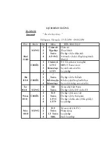 Lịch báo giảng Lớp 5 Tuần 30 (Từ ngày: 31/3/2014 – 04/4/2014)