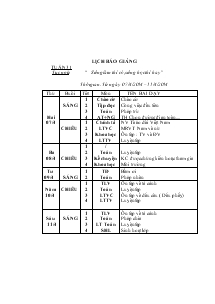 Lịch báo giảng Lớp 5 Tuần 31 (Từ ngày: 07/4/2014 – 11/4/2014)