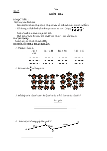 Toán Tiết 17: Kiểm tra