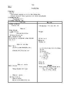 Toán Tiết 3: Luyện tập