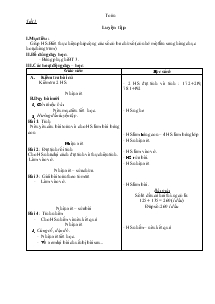 Toán Tiết 5: Luyện tập