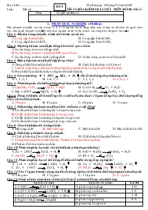 Giáo án Hóa học 8 - Tiết 53: Bài kiểm tra 1 tiết (Bài 4) - Đề 4