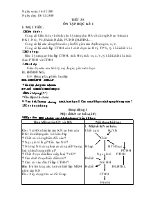 Giáo án Hóa học Lớp 8 - Tiết 35: Ôn tập học kỳ I