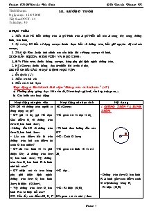 Giáo án Hình học 6 - Tiết 25, Bài 8: Đường tròn - Nguyễn Phương Vũ
