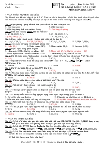 Giáo án Hóa học 9 - Tiết 60: Bài kiểm tra 4 (1 tiết) - Đề 2