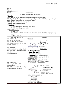 Bài giảng môn Hình học 7 - Tiết 33: Luyện tập ( ba trường hợp bằng nhau của tam giác)