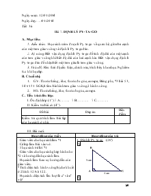 Bài giảng môn Hình học 7  - Tiết 36 - Bài 7: Định lý py-Ta-go